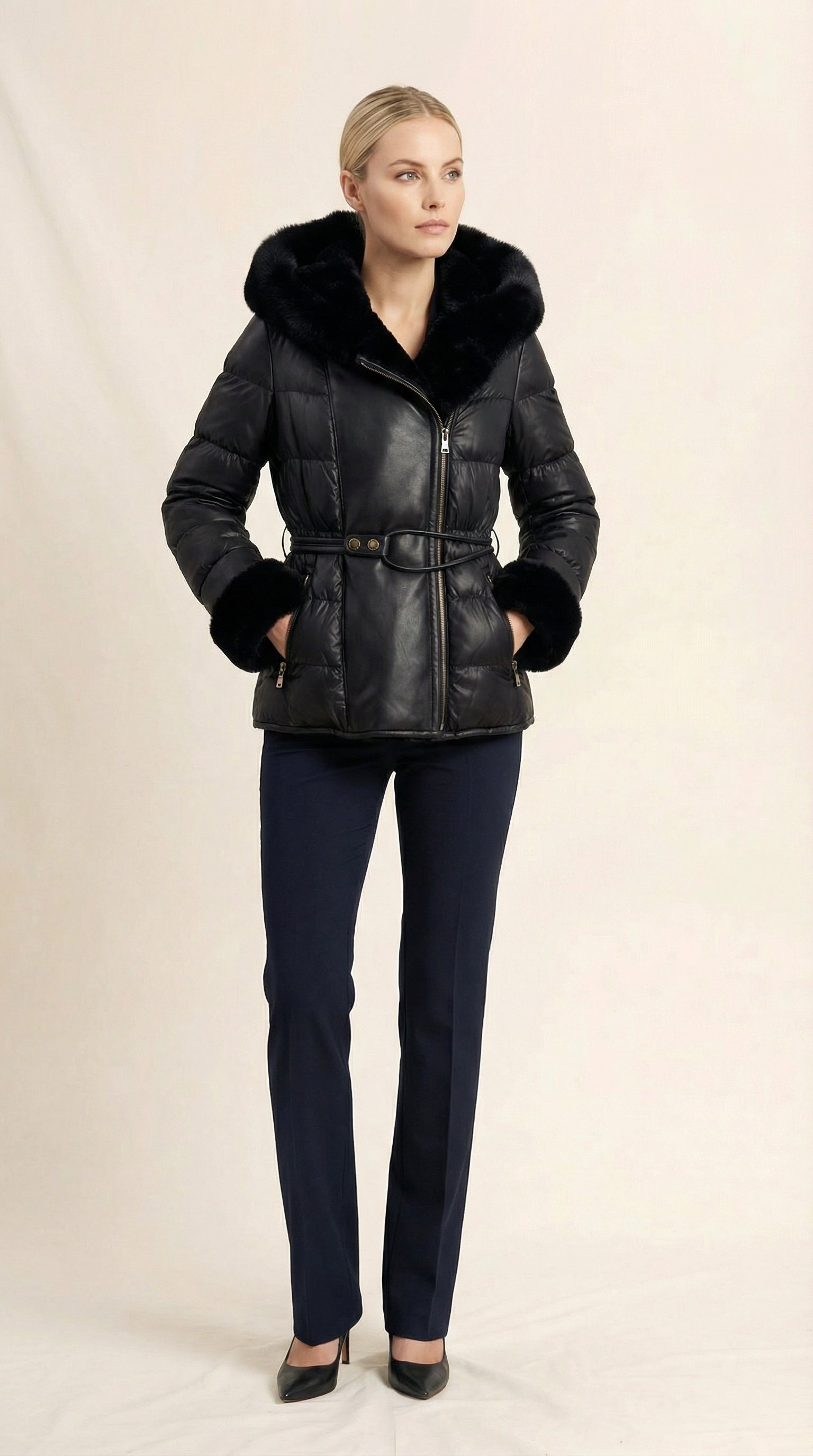 Kadın Kapitone Şişme Mont – Kısa boy Siyah