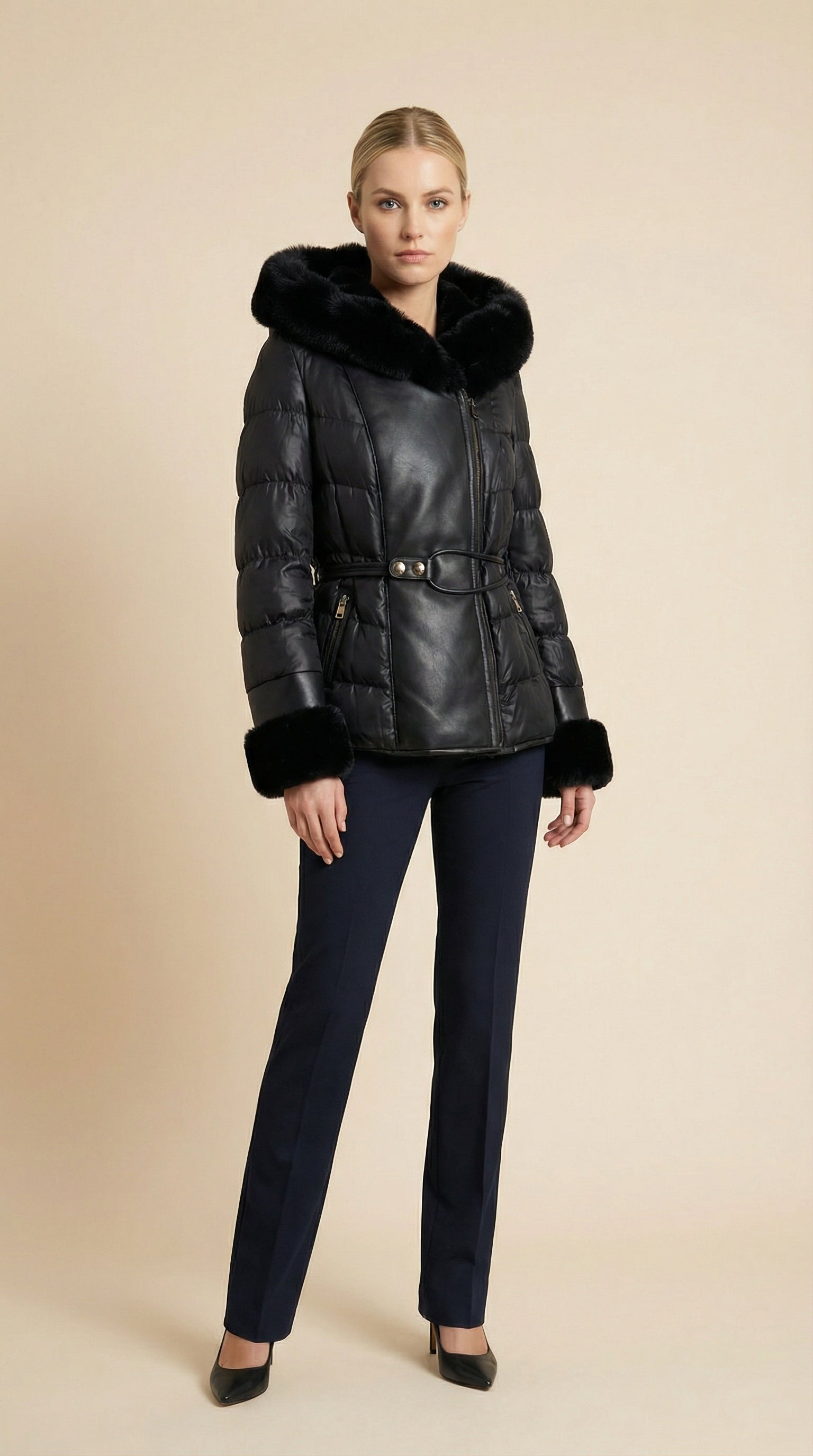 Kadın Kapitone Şişme Mont – Kısa boy Siyah