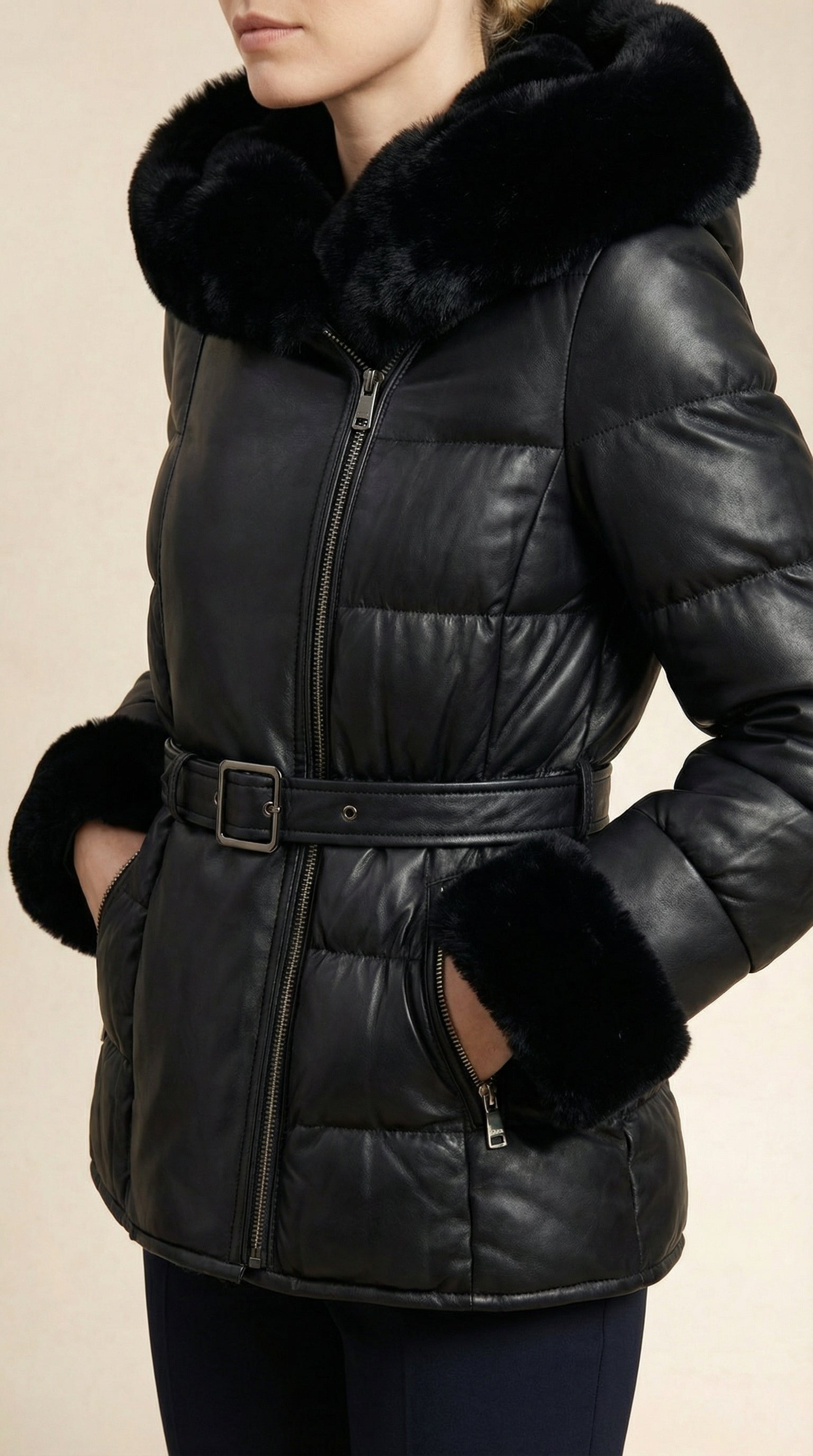 Kadın Kapitone Şişme Mont – Kısa boy Siyah