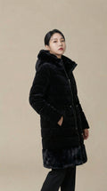 Kadın Suni Kürk Kaban – Tok duruş Siyah