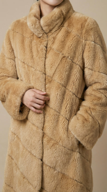 Kadın Teddy (Peluş) Kaban – Yumuşak doku Camel - 38 Beden